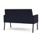 Lesro Mystic Lounge Reception Loveseat, Black, OH Navy Upholstery ML1501 - alternate 2